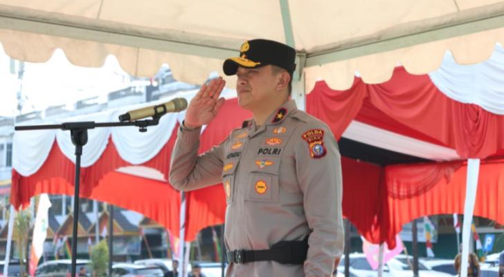 Festival Pacu Jalur Tradisional 2026, Wakapolda Riau Pimpin Apel Gelar Pasukan Ditepian Narosa