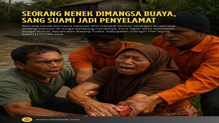Seorang Nenek Dimangsa Buaya, Sang Suami Jadi Penyelamat