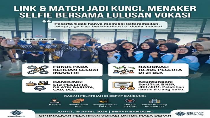 Link and Match 2026: Menaker Yassierli Pastikan Lulusan Vokasi Langsung 'Tancap Gas' ke Dunia Industri