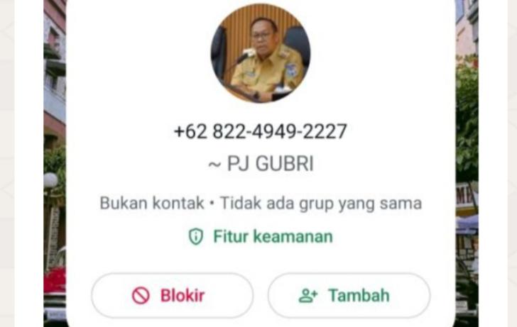 Hati-hati, Penipuan yang Mengatasnamakan Pj Gubernur Riau, Rahman Hadi