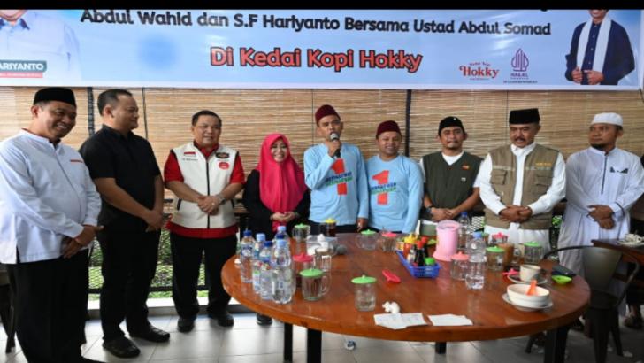 Empat Calon Wako dan Wawako Pekanbaru Ngopi Bareng Wahid-SF Hariyanto, Begini Komentar UAS
