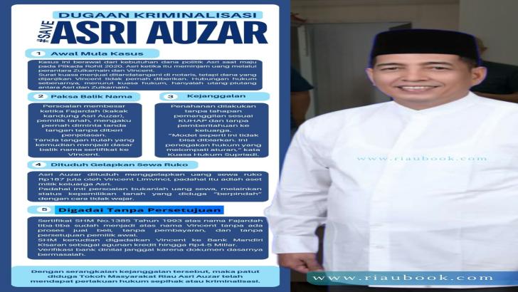 Dugaan Kriminalisasi Asri Auzar Mencuat