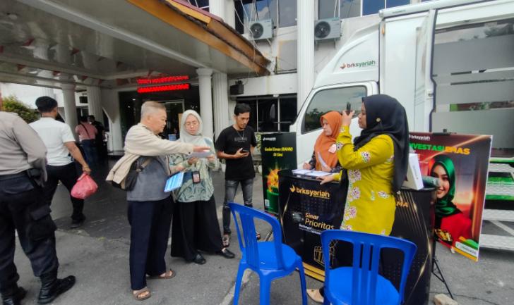 BRK Syariah Cabang Utama Pekanbaru Perluas Edukasi Gadai Emas di Lingkungan Samsat Kota