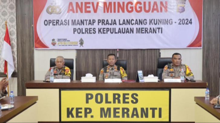 Gelar Rapat Anev Mingguan, Polres Kepulauan Meranti Bahas Pengawalan Logistik Pilkada