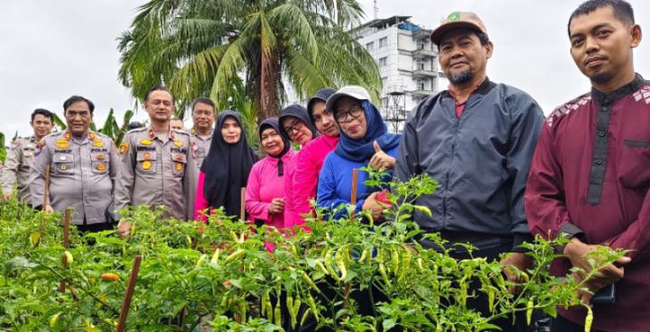 Kapolsek Pekanbaru Kota Ikuti Zoom Virtual Launching Penguatan Ketahanan Pangan Lestari