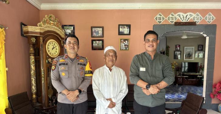 Cooling System Jelang Pilkada, Kapolsek Sambangi Ketua MUI Kecamatan Rangsang