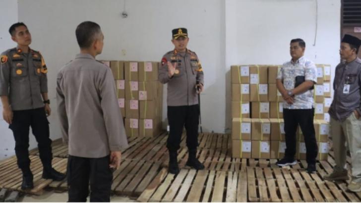 Polisi Pastikan Keamanan Gudang Logistik Pilkada di Pelalawan