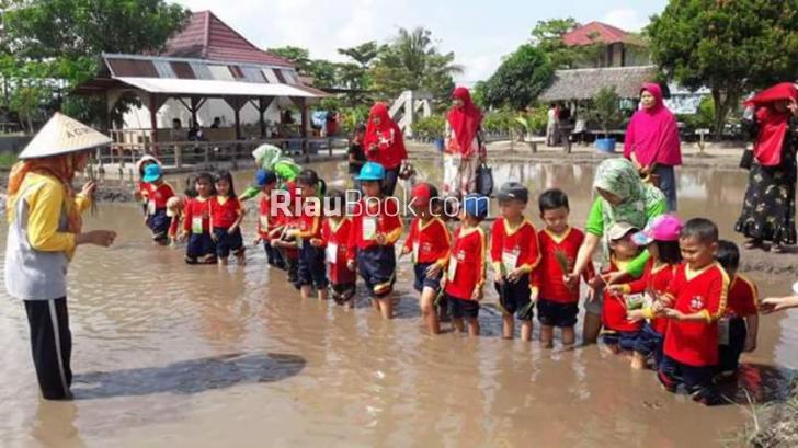 Ajarkan Sikap Cinta Lingkungan, PAUD Terpadu Bintang Ceria Kunjungi Taman Agrowisata