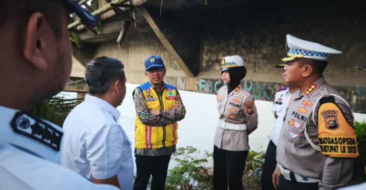 Mudik Lebaran, Dirlantas Polda Riau Tinjau Jembatan Ujung Batu, Rohul