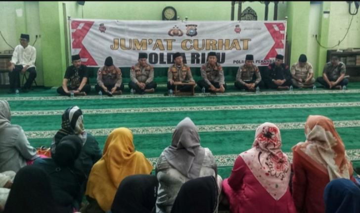 Polda Riau Gelar Jumat Curhat di Sukaramai, Masyarakat Sorot Masalah, Narkoba, Warnet dan Kemacetan