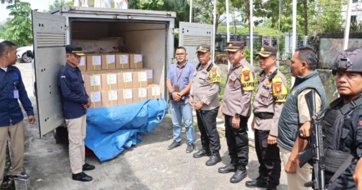 Satgas Mantap Praja LK-2024, Kawal Ketat  Surat Suara Pilkada Sampai di Kepulauan Meranti