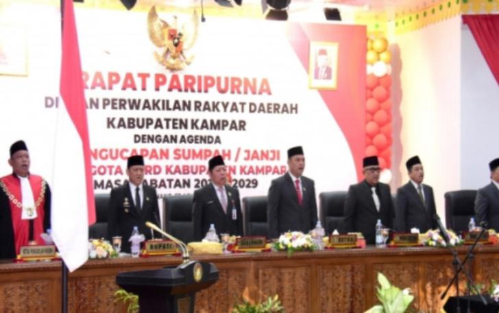 Nama Anggota DPRD Kampar Periode 2024-2029 yang Baru Dilantik
