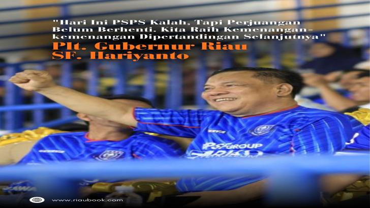 Plt Gubernur Riau Hadiri Laga PSPS-Persikad di Stadion Kaharudin Nasution