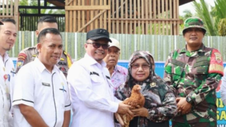 Pemerintah Dukung Kelompok Tani Lewat Budidaya Ayam Bertelur di Siak