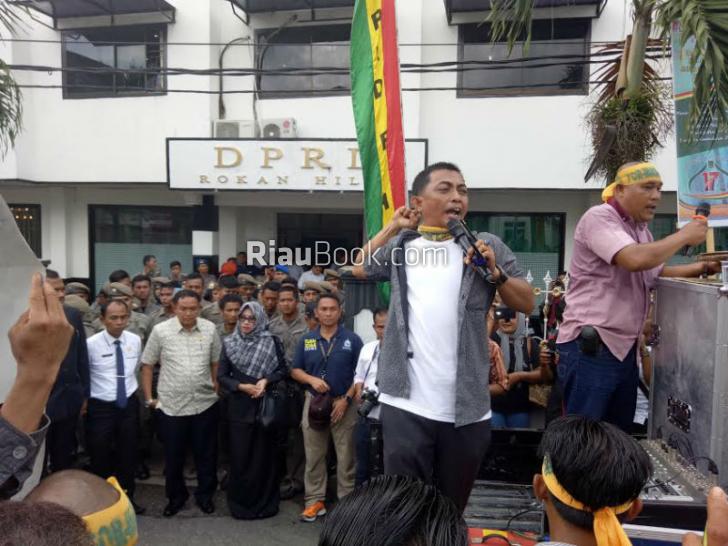 Berikut 12 Tuntuta Formasperohil dalam Aksi Demonstrasi di Rohil