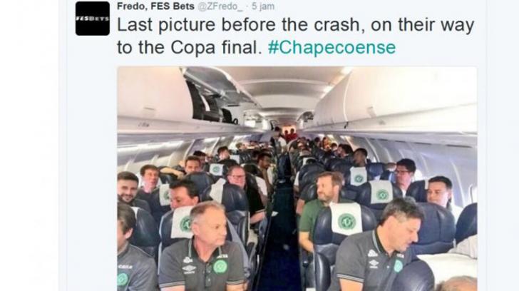 Pesawat Mengangkut Pemain Sepakbola Brazil Jatuh di Kolombia