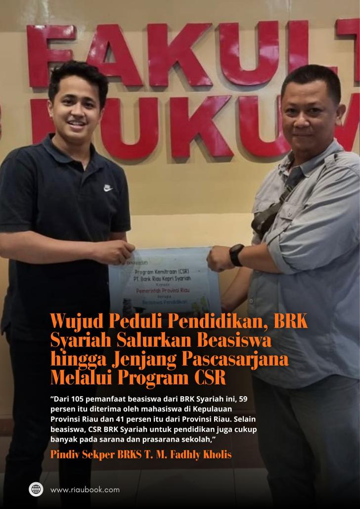 Wujud Peduli Pendidikan, BRK Syariah Salurkan Beasiswa hingga Jenjang Pascasarjana Melalui Program CSR