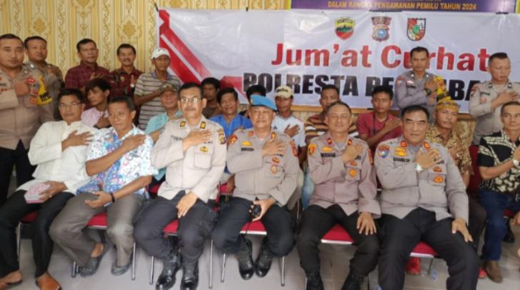Jumat Curhat, Polsek Pekanbaru Kota Tampung Aspirasi Masyarakat, Mulai Pedagang hingga Tukang Parkir