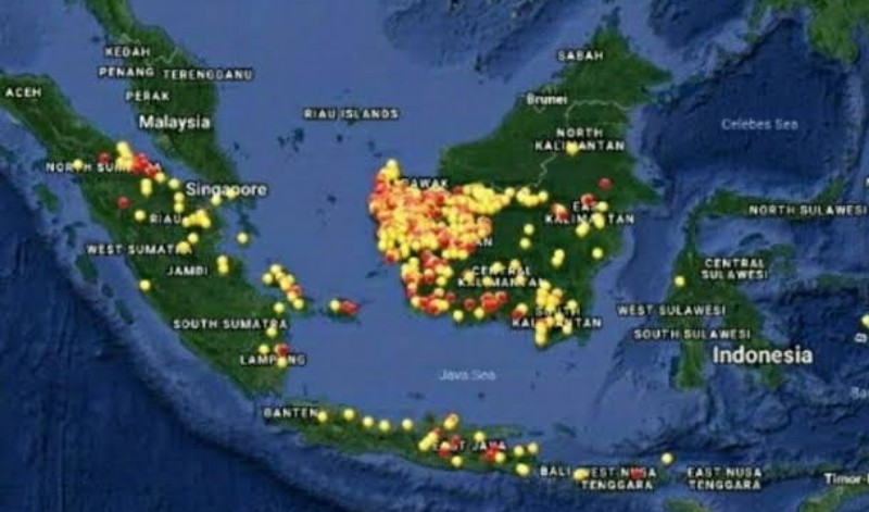 57 Titik Panas di Sumatera, 1 di Inhu
