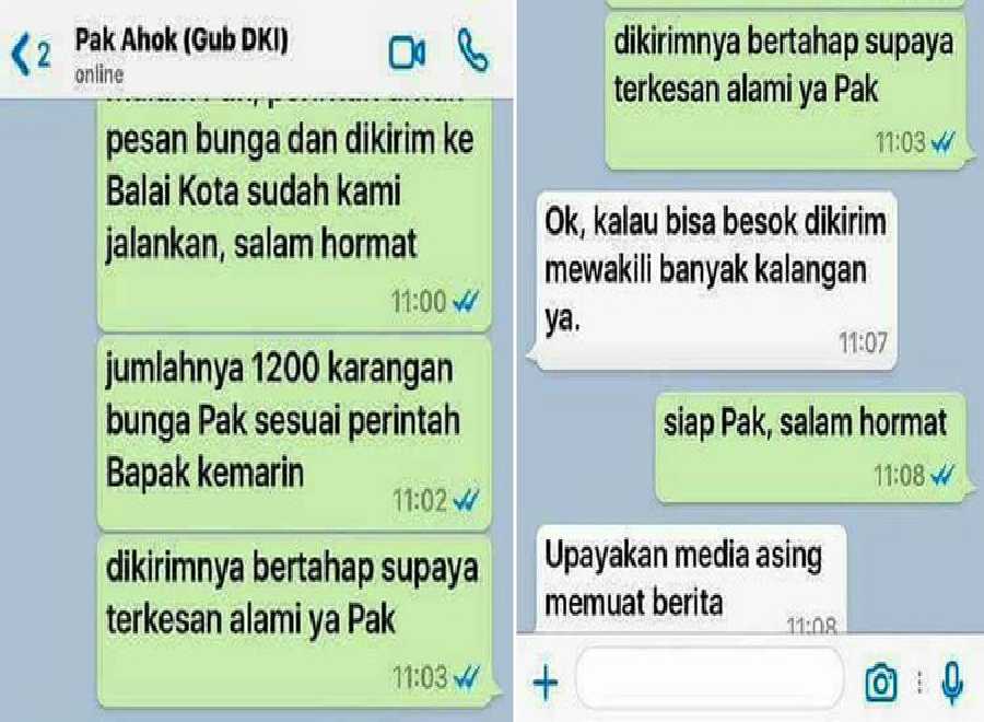 Ahok Perintahkan Pesan 1.200 Karangan Bunga, 'Itu kan Fitnah'