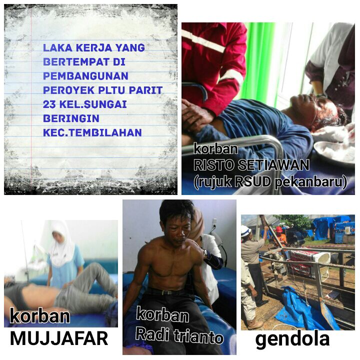 Tiga Pekerja Proyek PLTU di Inhil Terluka, 1 Orang Dirujuk ke Pekanbaru
