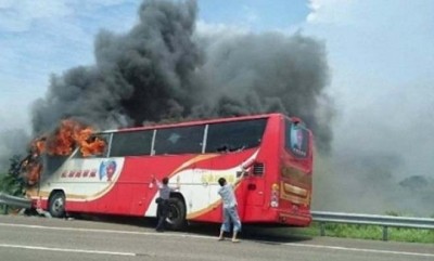 Bus Pembawa Turis China Meledak Hebat di Taiwan, 26 Tewas