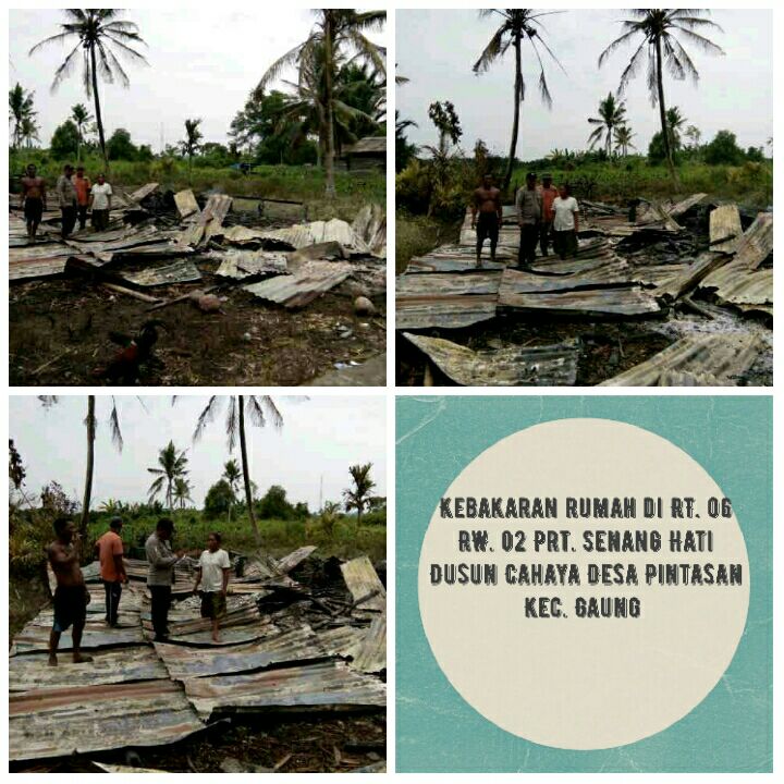 Diduga Api dari Anglo, Rumah Warga di Inhil Hangus Terbakar