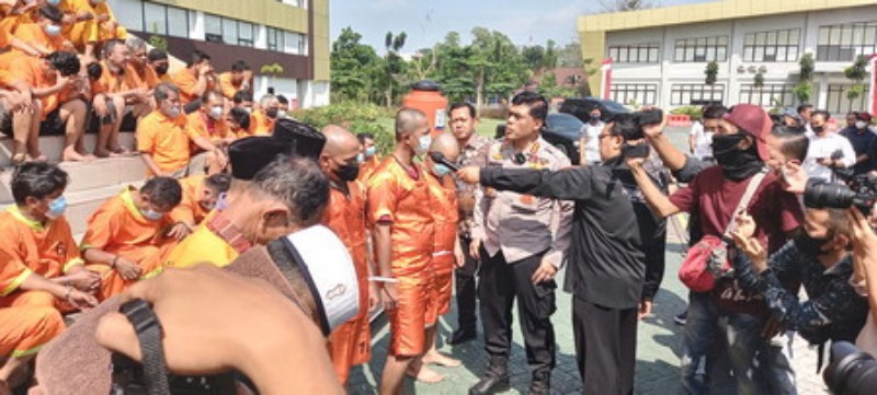 Giliran Polda Riau Berantas '303', 78 Tersangka Diamankan