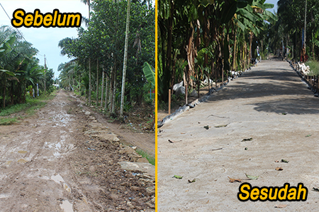 Jalan Bagus Berdampak Positif Terhadap Hasil Pertanian di Desa Kuala Sebatu Inhil