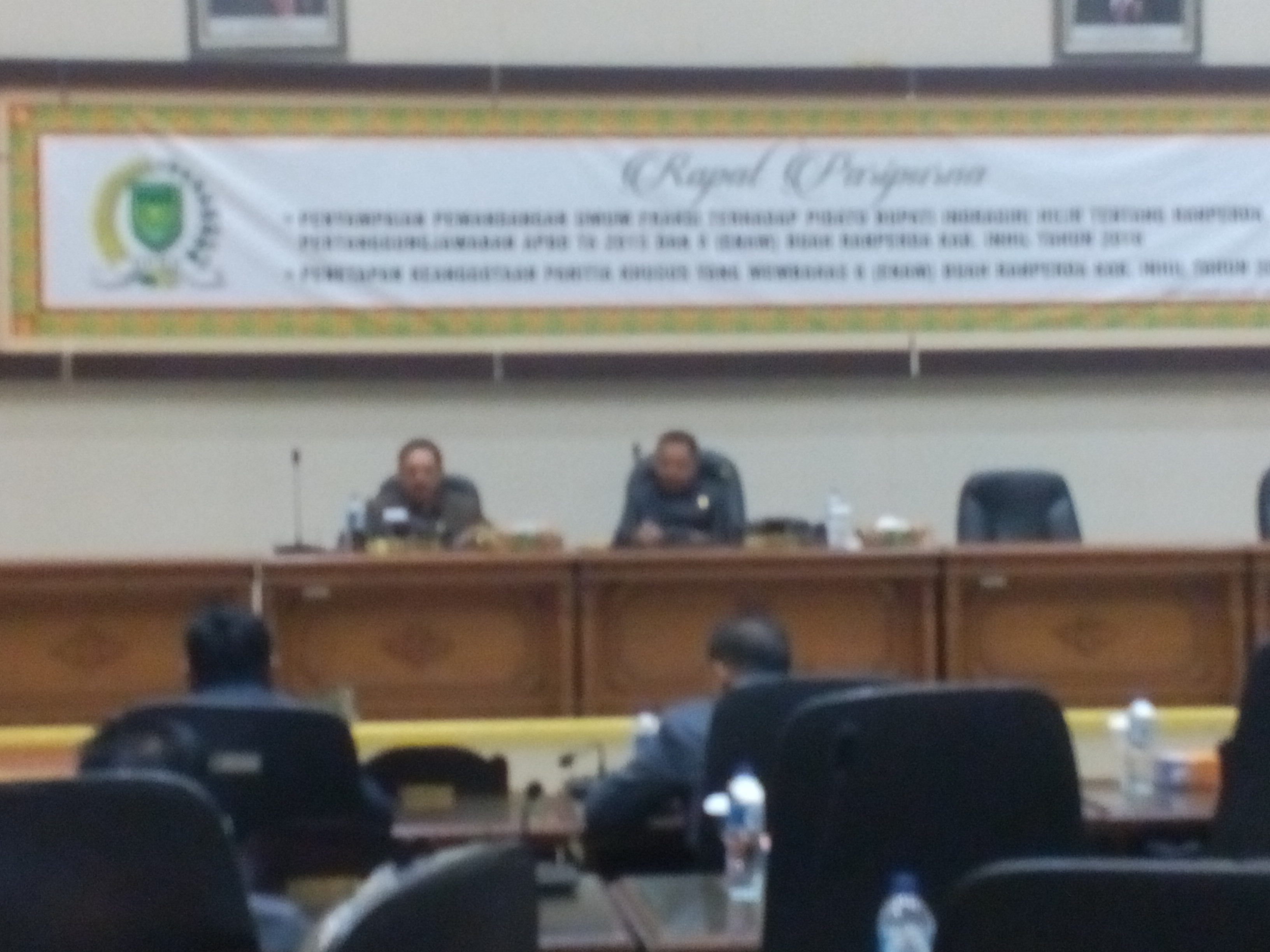 Minim Kepala SKPD yang Hadir Pada Rapat Paripurna, Dewan Inhil Berang