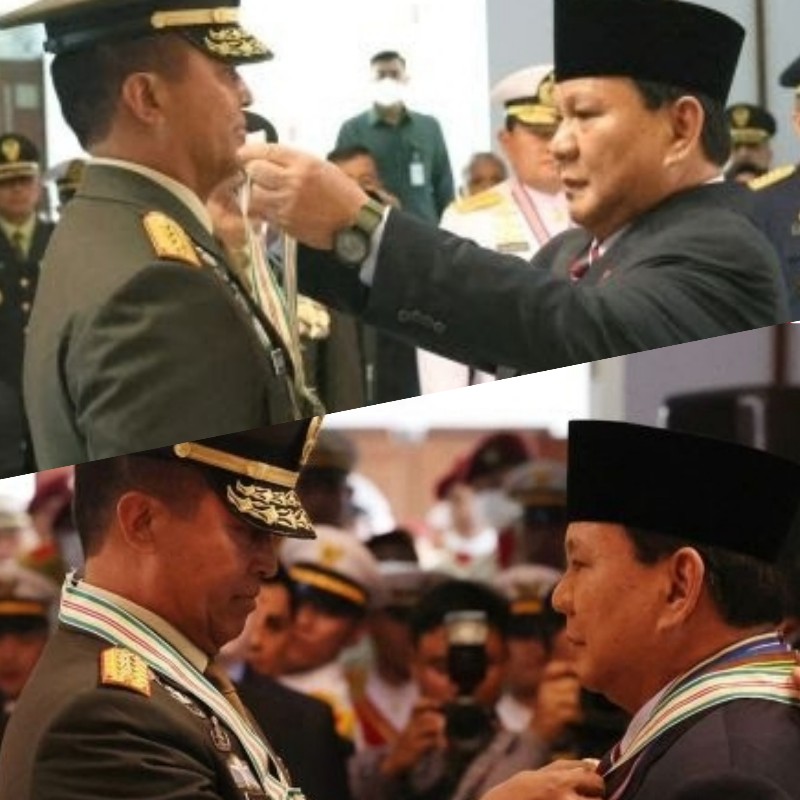 Panglima Andika dan Prabowo Saling Sematkan Bintang Yudha Dharma Utama, Tandanya?