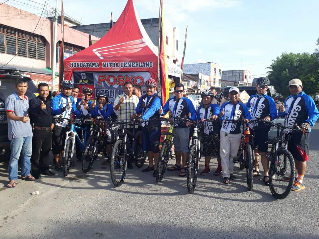 Perlengkapan Balita jadi Fokus Bantuan dari Komunitas Sepeda di Dumai