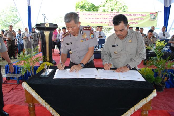 Polda Riau Dukung Program Ketahanan Pangan Kampar