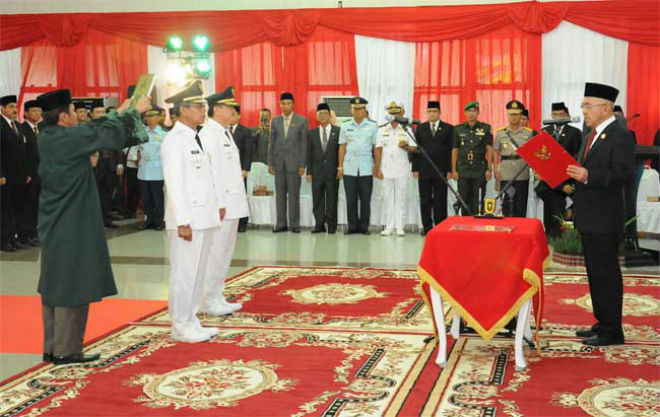 Sosok Sukarmis Tidak Terlihat di acara Sertijab Mursini-Halim