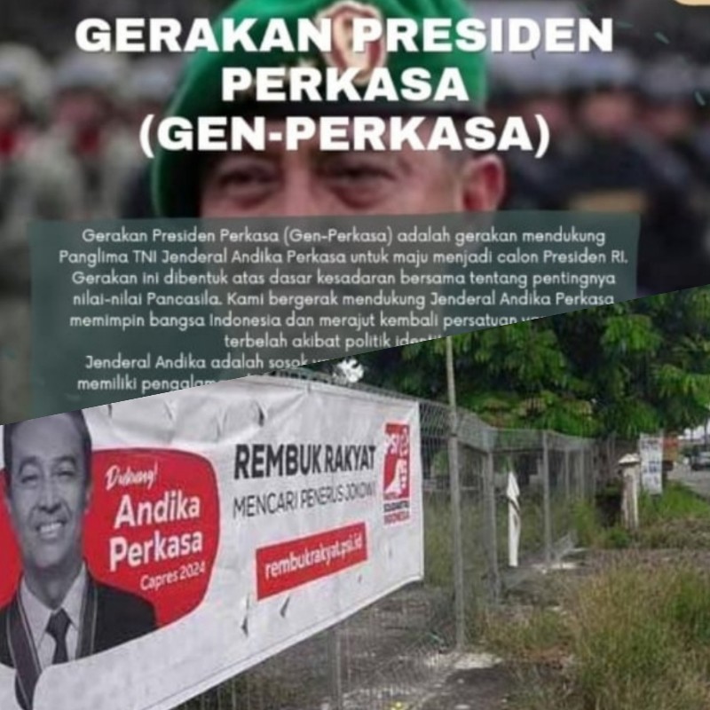 Spanduk Jenderal Andika Perkasa Presiden Tersebar di Riau