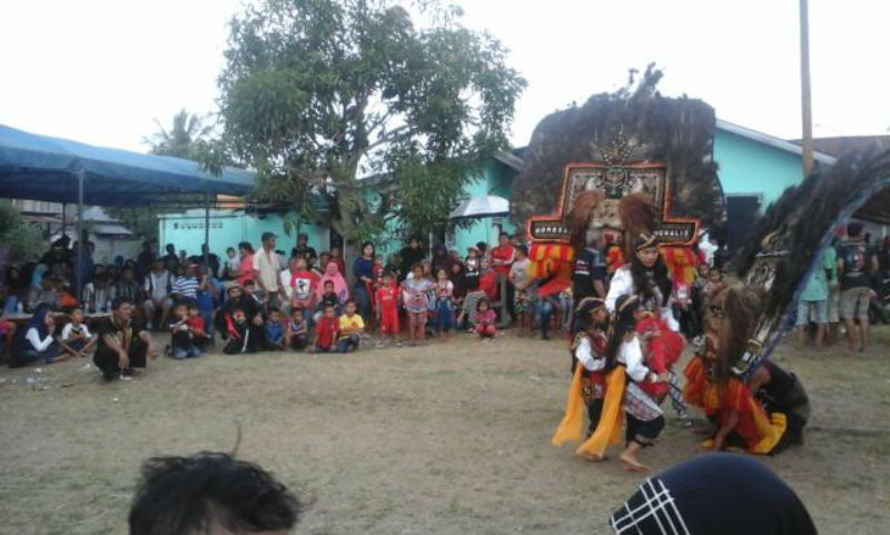 Tarian Reog Meriahkan HUT RI ke 71, Pemuda Kebun Kapas Gembira