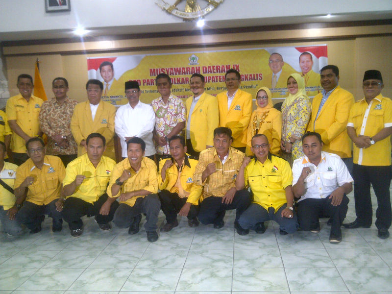 Terpilih Aklamasi, DR. Indra Gunawan Eet Pimpin DPD Golkar Bengkalis
