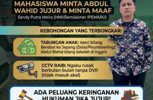 Aktivis HMI: Sebaiknya Abdul Wahid Minta Maaf ke Masyarakat Riau